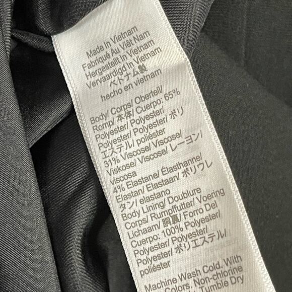 J. Crew Factory Ruffleneck Suiting Dress in Black Size Petite 6 NWT - Picture 12 of 13